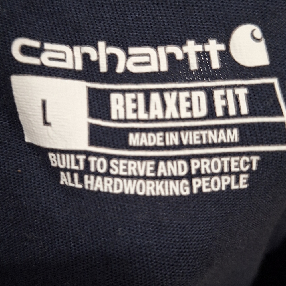 Carhartt Navy Blue Pocket T-Shirt - Picture 11 of 11